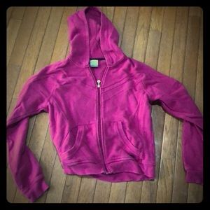 Raspberry colored Nike zip hoodie
